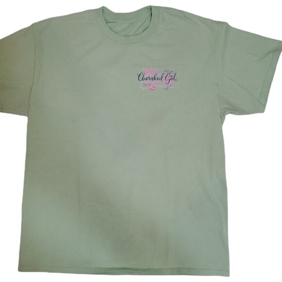 Cherished Girl T Shirt, Size L  Green - Picture 3 of 4
